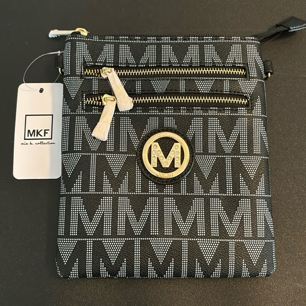 Black and gray crossbody